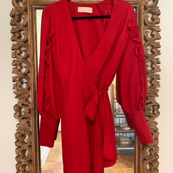 Sanctuary Ruffle Sleeve Cocktail Dress - Picture 1 of 7